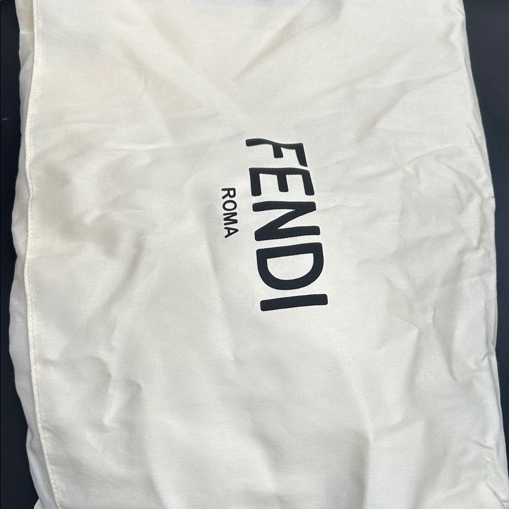 Fendi Cream Dust Bag with Black Logo